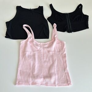 Nasty Gal, Vintage Thread, SHEIN Set of 3 Tanks